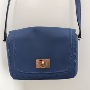Kate Spade Blue Scalloped Edge Crossbody Bag